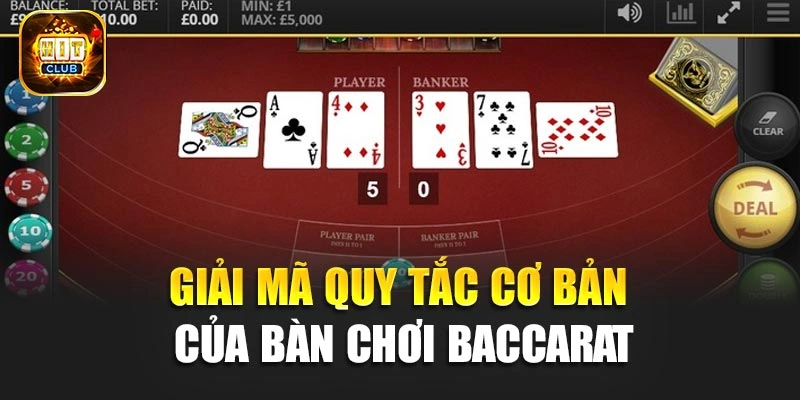 Giải mã quy tắc cơ bản của bàn chơi Baccarat